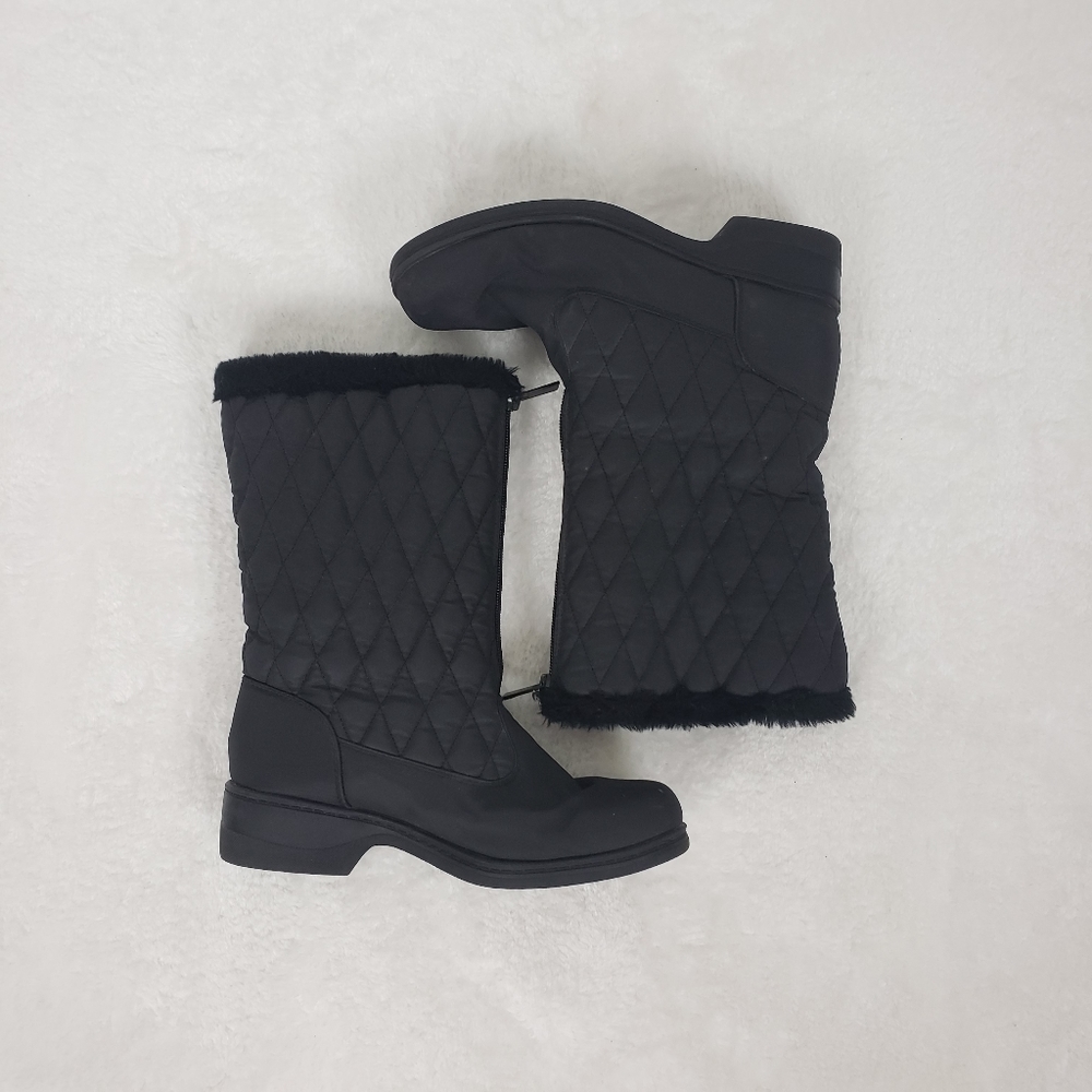 London Fog Quilted Boots Sz 8